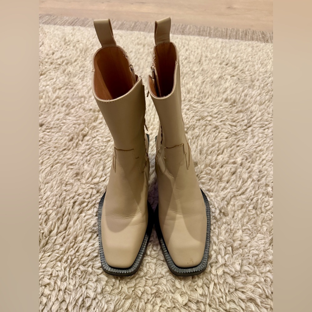 Alias Mae Cream Heeled Boots